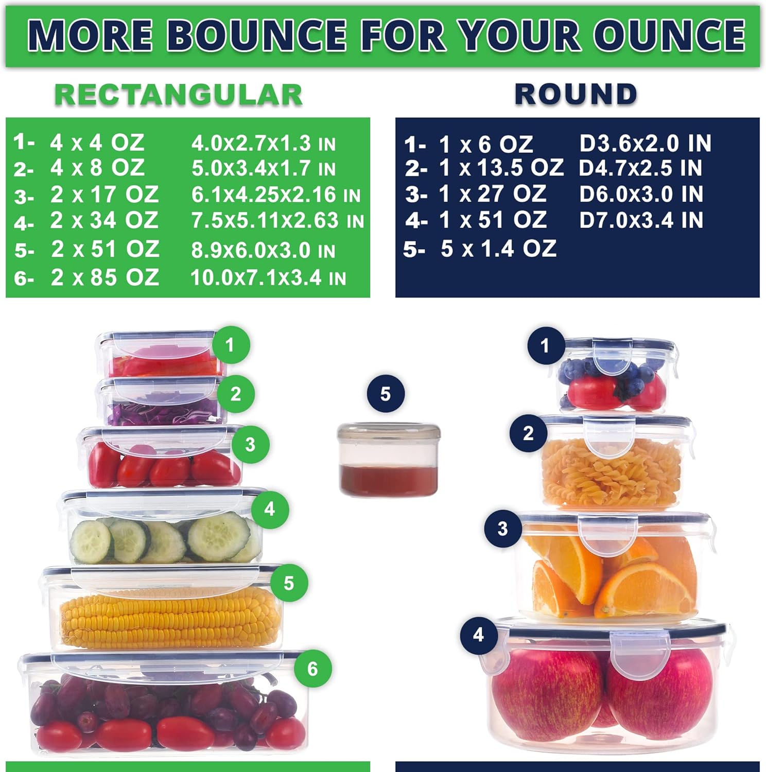 Detalle 2 de RockBerry 50 Food Storage Containers ๐ฑ