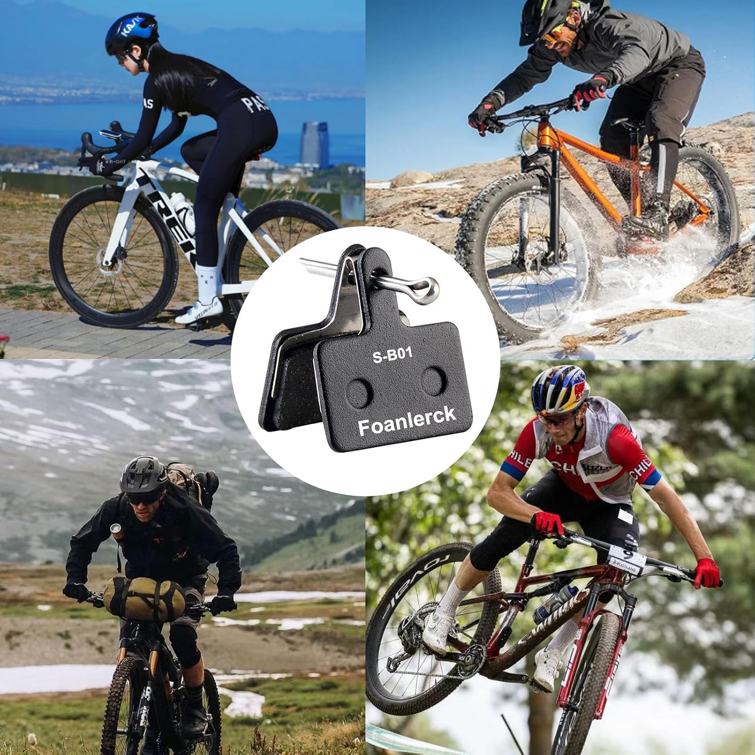 Thumbnail 6 de Foanlerck 4 Paar Bremsbeläge für Fahrrad – Resin/Semi-Metallic für Shimano B01S/B03S/B05S und diverse Shimano-Modelle