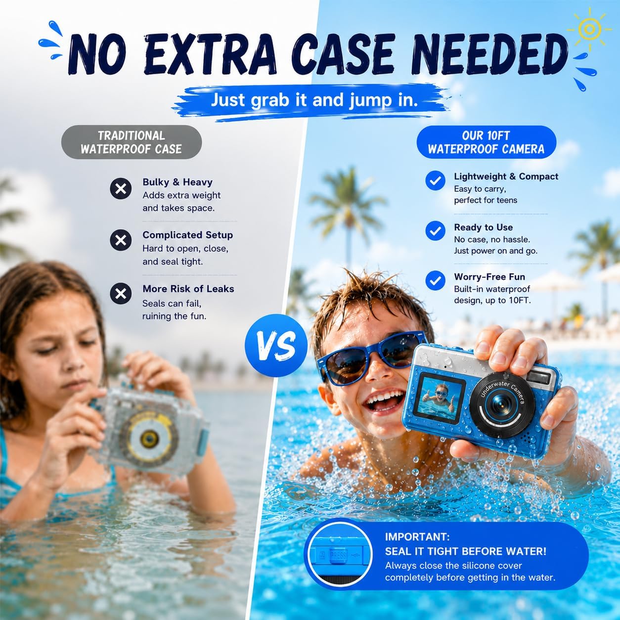 Thumbnail 3 de Maxmango D70 Underwater Camera: 4K Waterproof Pocket Go-To for Teens