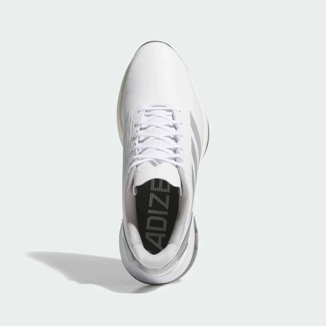 Detalle de Adidas Adizero ZG: Zapatilla de golf sin clavos blanca