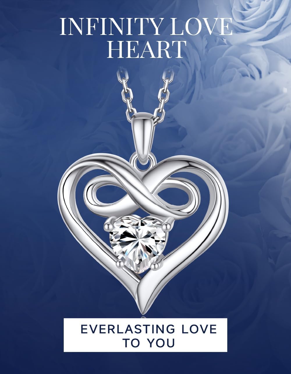 Detalle 2 de MomentWish Collar moissanite 1 ct corazón