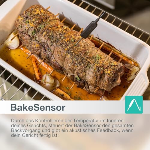 Detalle de Gorenje OptiBake Advanced BPSA 6747 A08BG Einbau-Backofen – 77 l, Heißluft, Pyrolyse, SteamAssist
