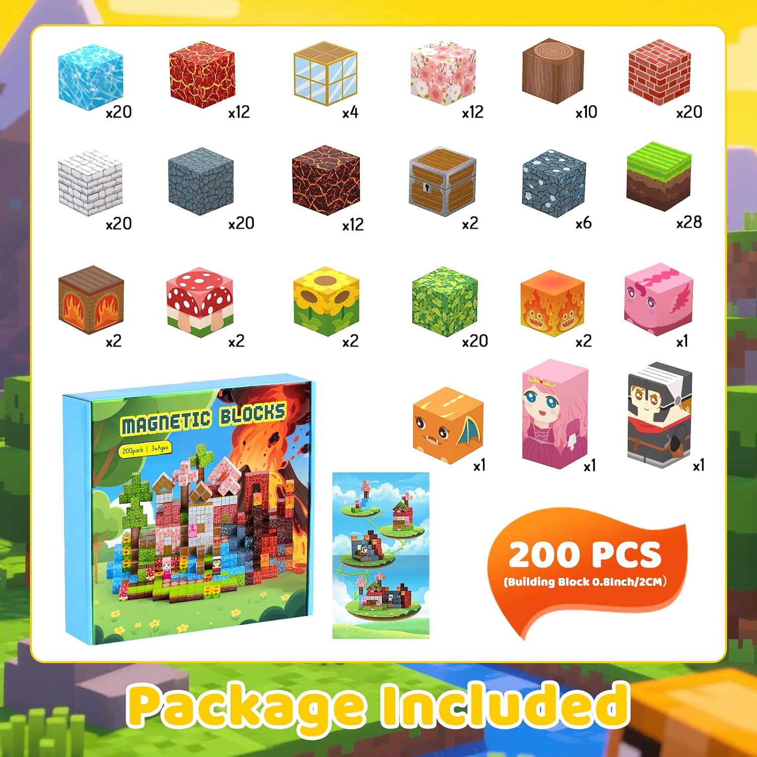 Detalle 2 de Hopfrog Magnetic Blocks 200‑Piece Set