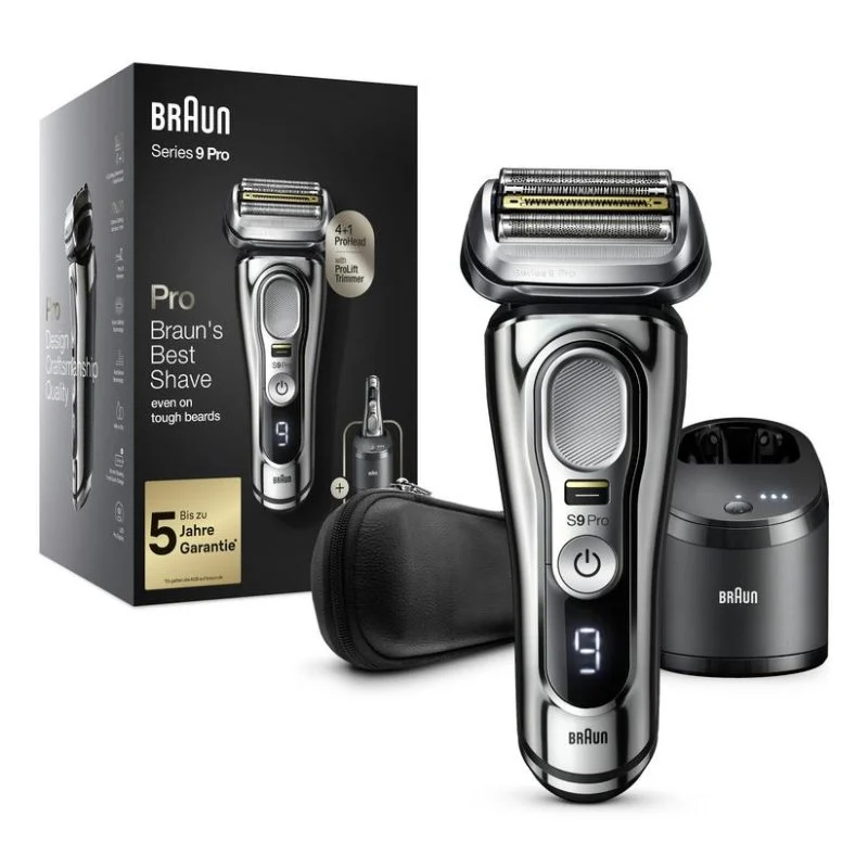 Detalle de Braun Series 9 9486cc: Afeitadora facial inalámbrica para uso seco y húmedo