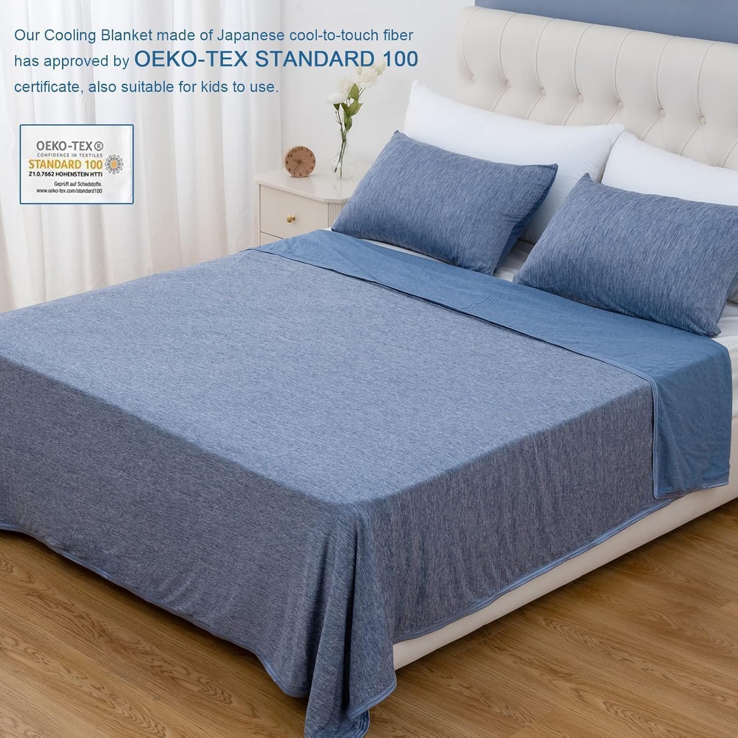 Thumbnail 5 de Cooling Blanket for Night Sweats by RUMBALUXY (King, 228x274cm) – Arc-Chill Ice Touch, Dual-Sided Lightweight Comfort