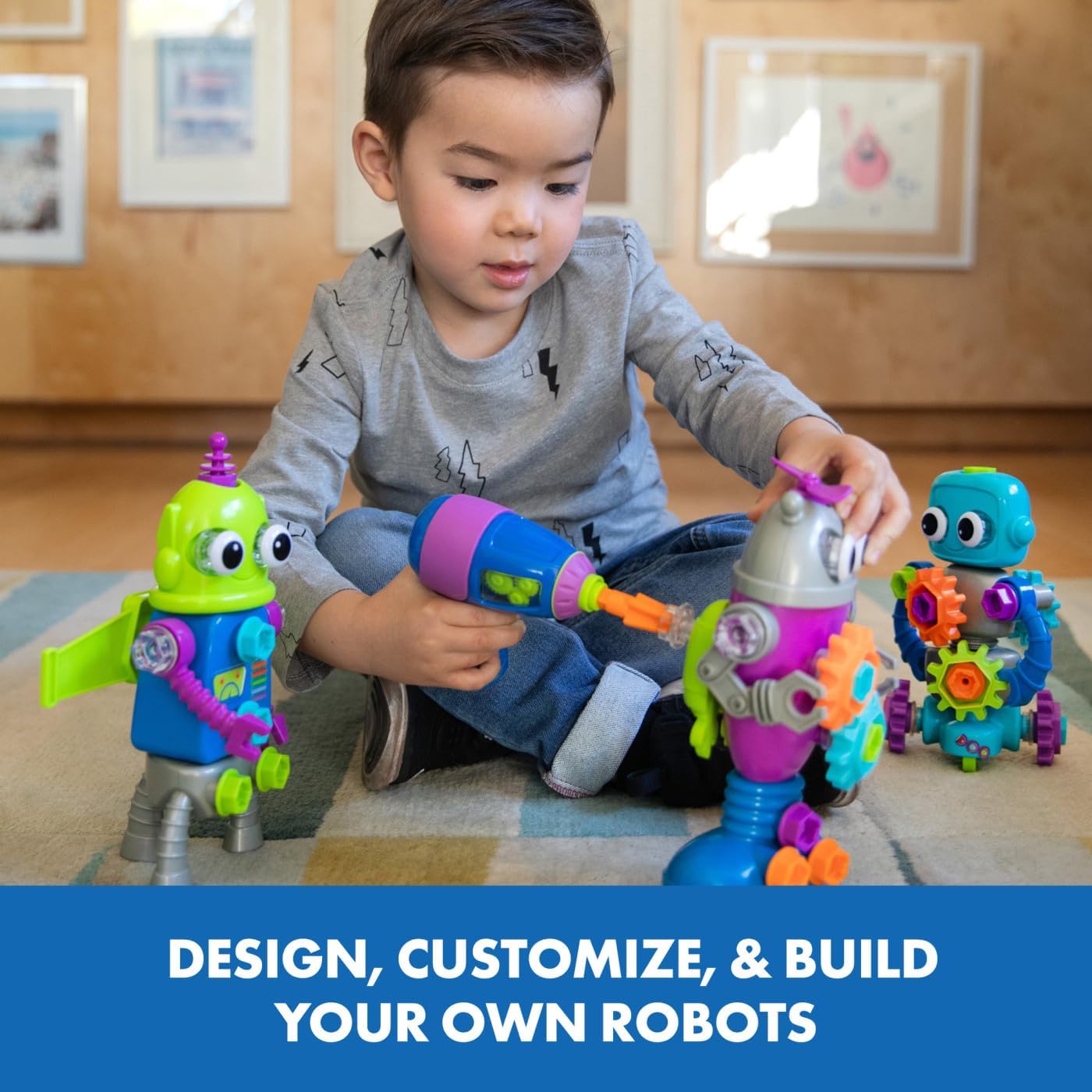 Thumbnail 1 de Educational Insights Design & Drill Workshop Robot Building Toy with Drill