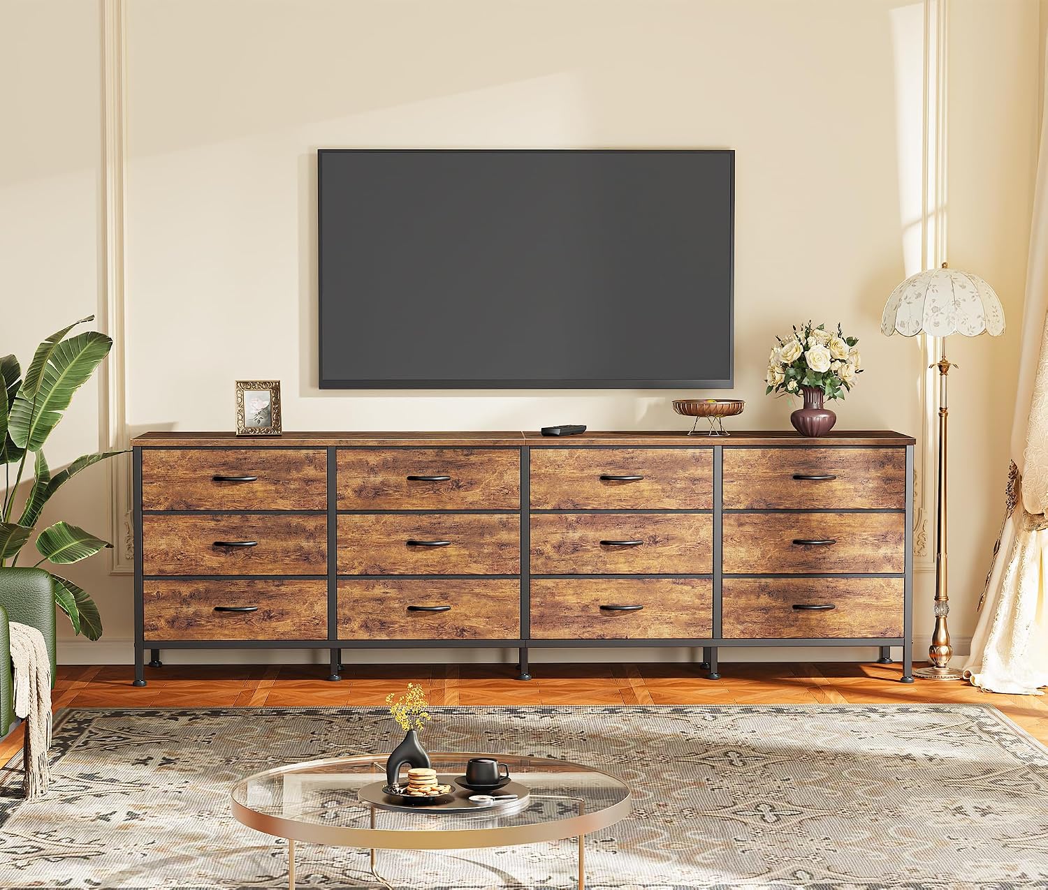 Thumbnail 5 de Huuger 70 Inch Dresser with 12 Fabric Drawers ๐