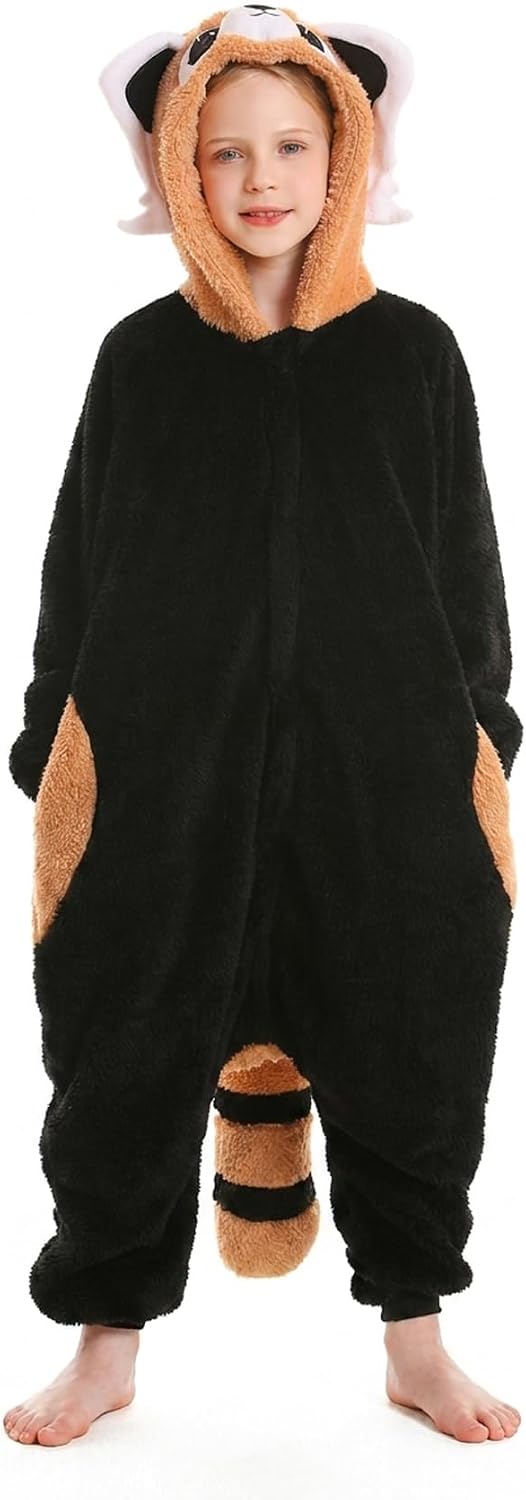 Detalle de ATOZ Kids Animal Onesie Pajamas, Flannel Costume with Hood and Tail
