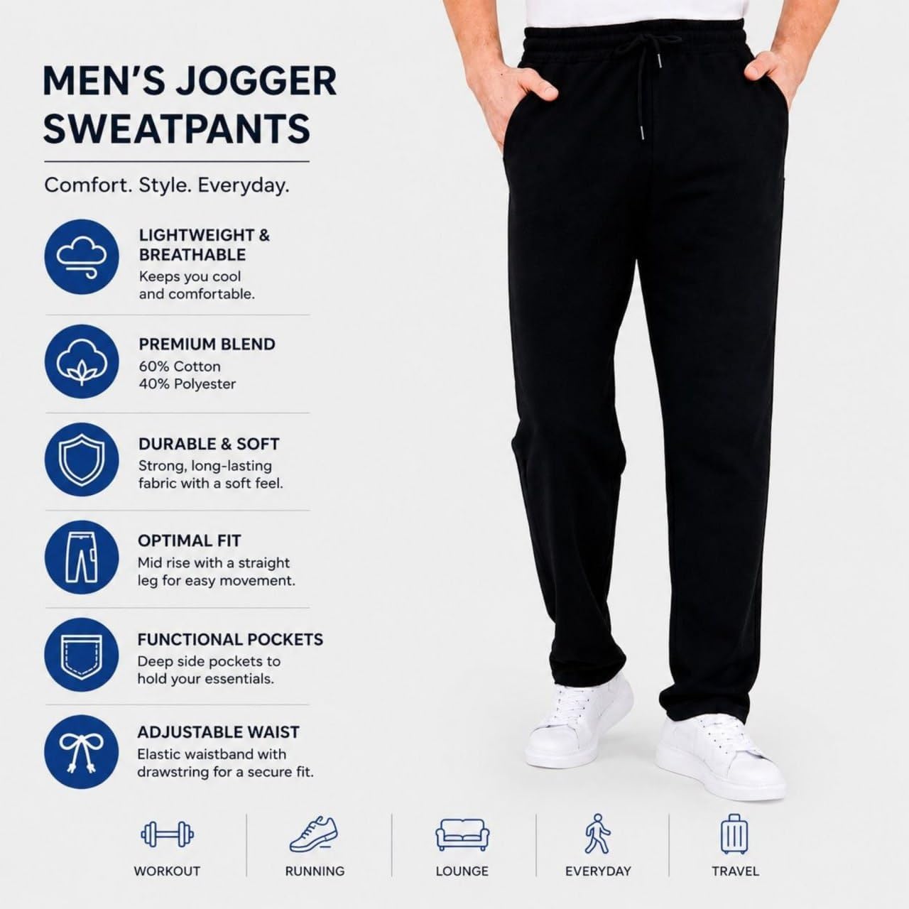 Thumbnail 4 de Comeor Men’s jogger trousers