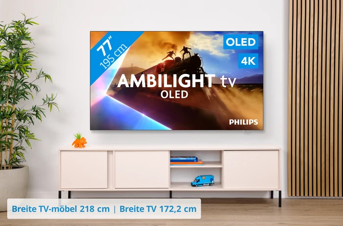 Thumbnail 18 de Philips Ambilight 77" OLED760 4K (2025) mit JBL Bar 500 M2 – Set für TV und Heimkino-Feeling