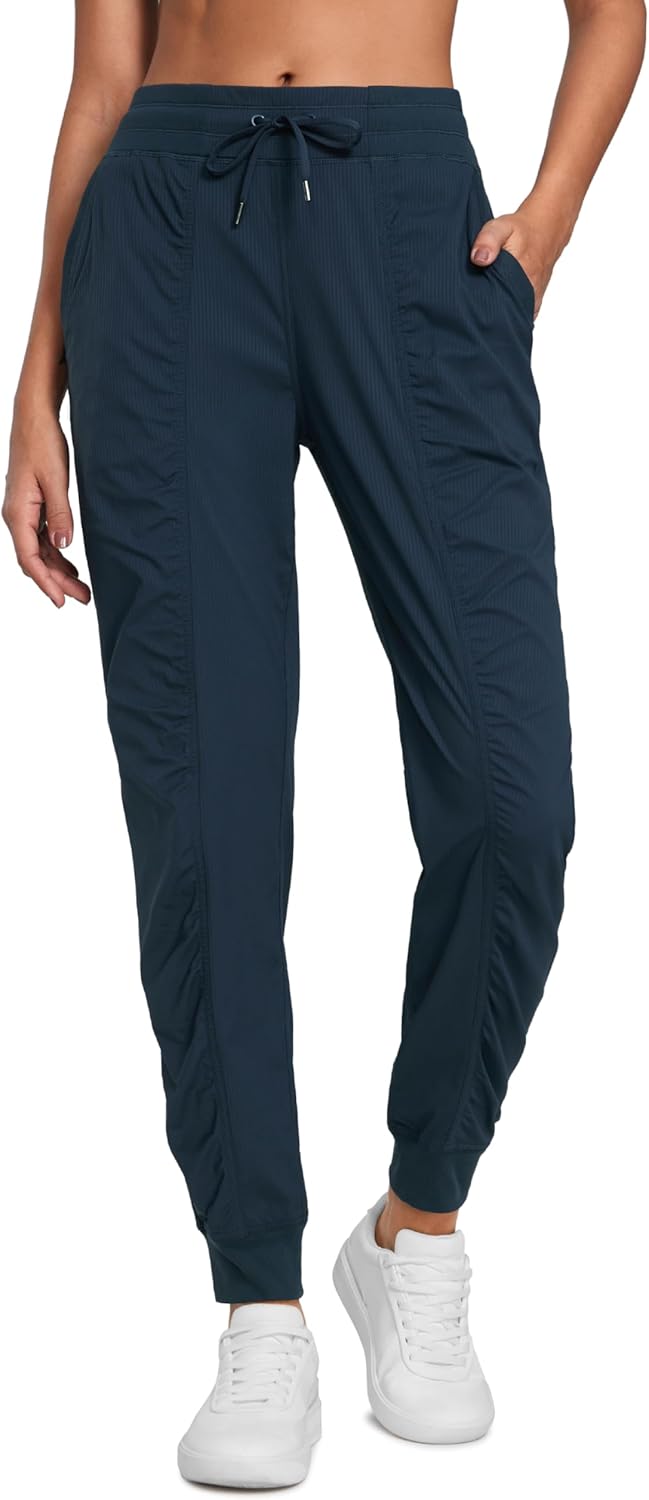 Detalle de CRZ YOGA Joggers d'entraînement légers à taille haute pour femmes avec poches