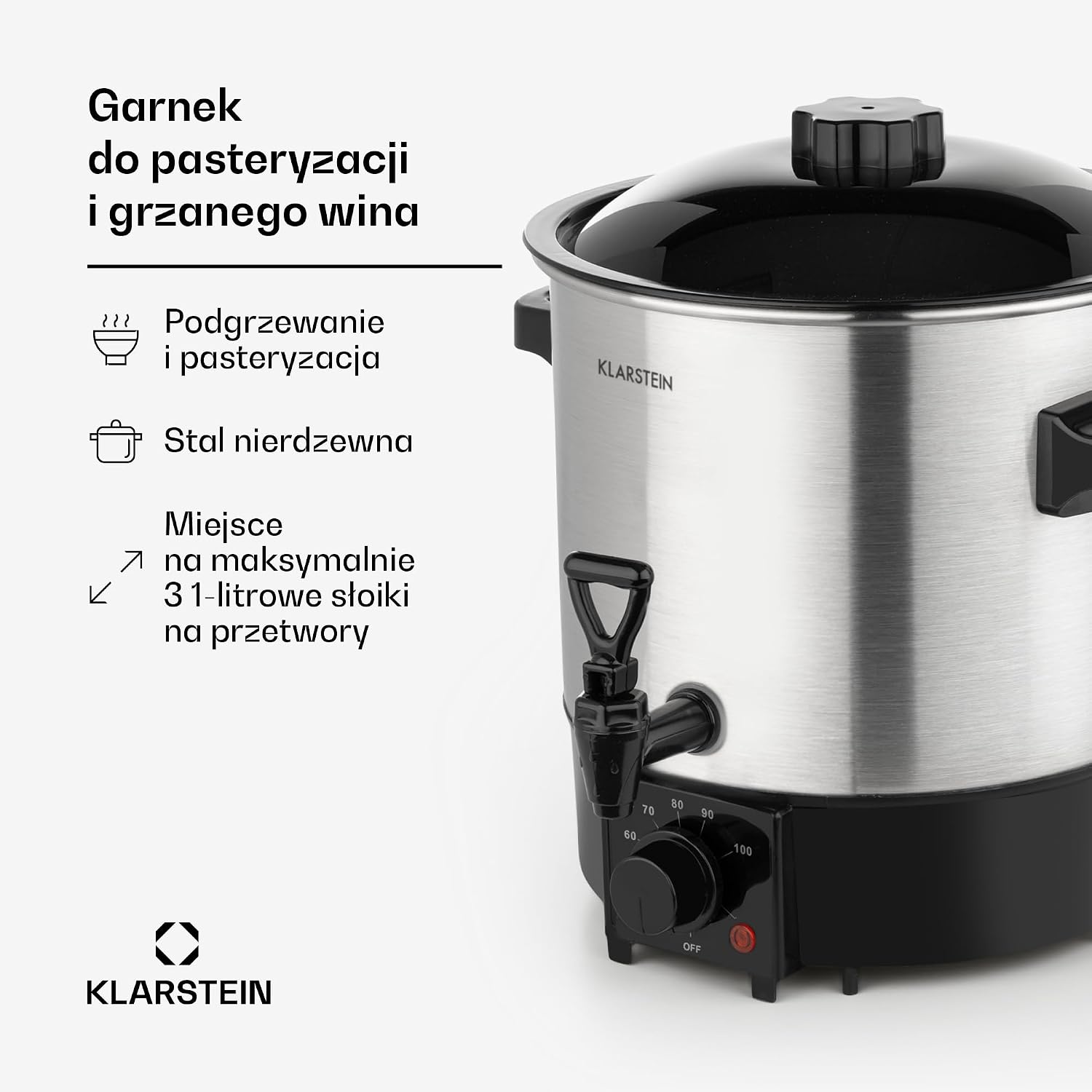 Detalle de Klarstein Biggie Eco konserveringsautomat och dryckesdispenser, 9 liter