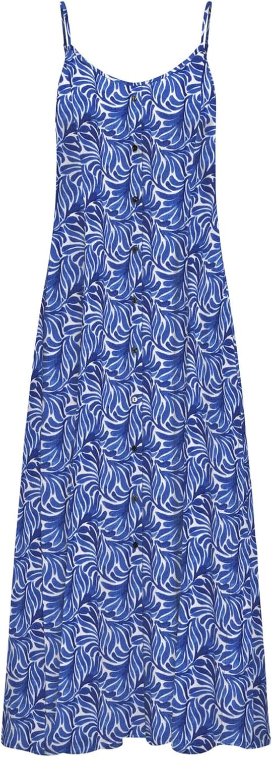 Detalle 2 de ONLY Onlnova Life Vis Gigi Long Dress AOP Abito Lungo Donna