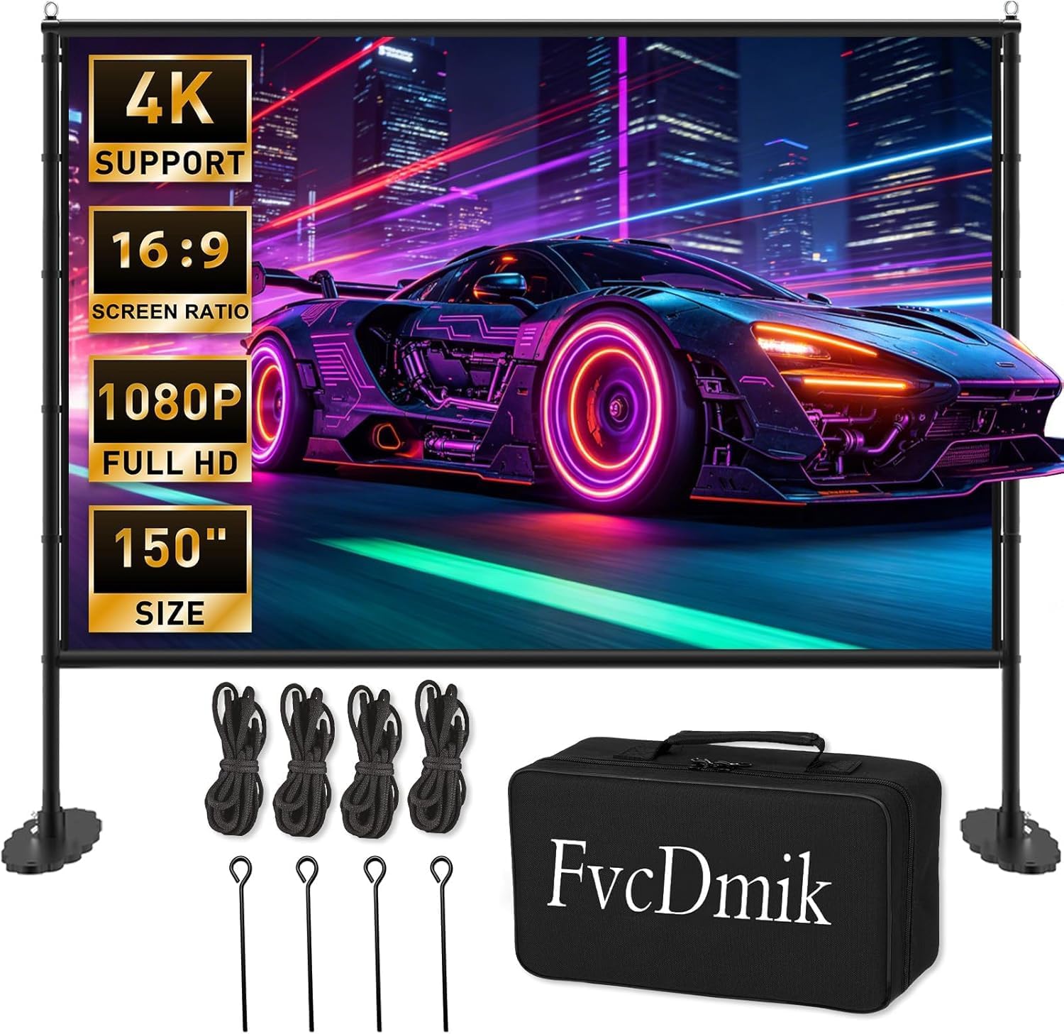Projector Screen, 150-Inch
