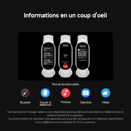 Thumbnail 17 de XIAOMI Smart Band 10 - Bracelet Connecté, autonomie 21 jours, écran AMOLED 1,72" et suivi santé