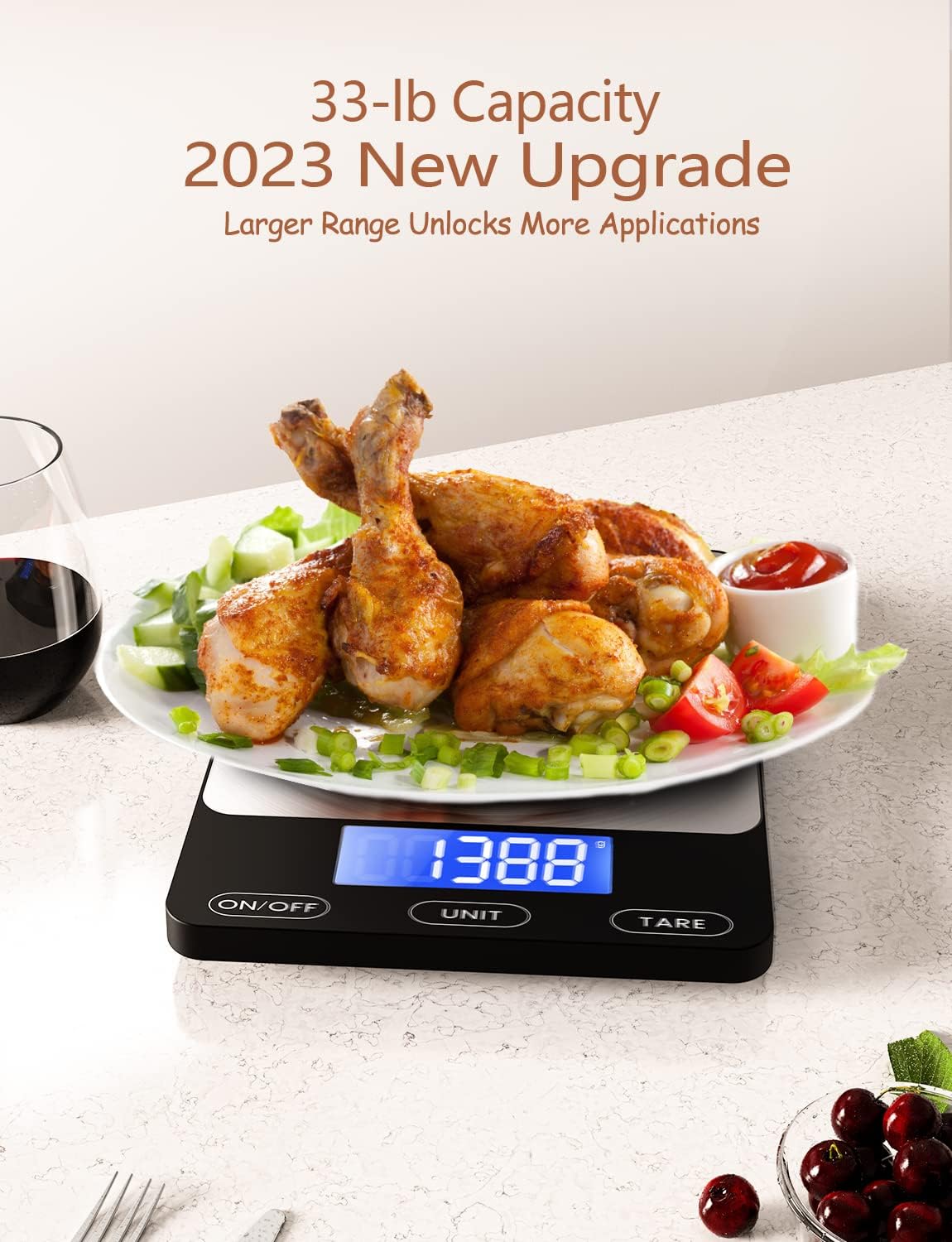 Thumbnail 4 de GGQ Food Scale 33lb digital kitchen ⚖