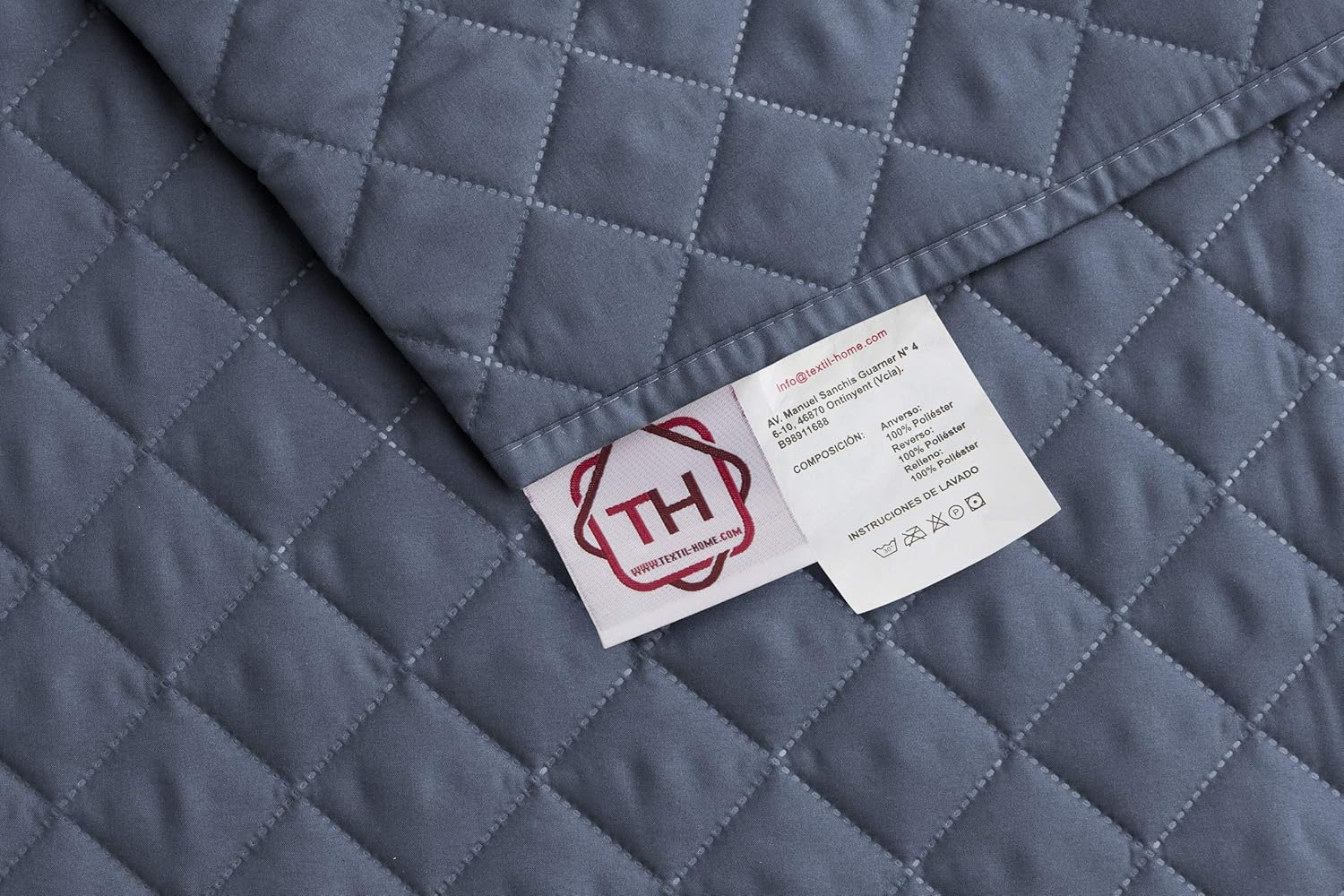 Detalle de Textilhome Funda Malu 1 Plaza para Sofá Relax 🛋️ Azul C/5