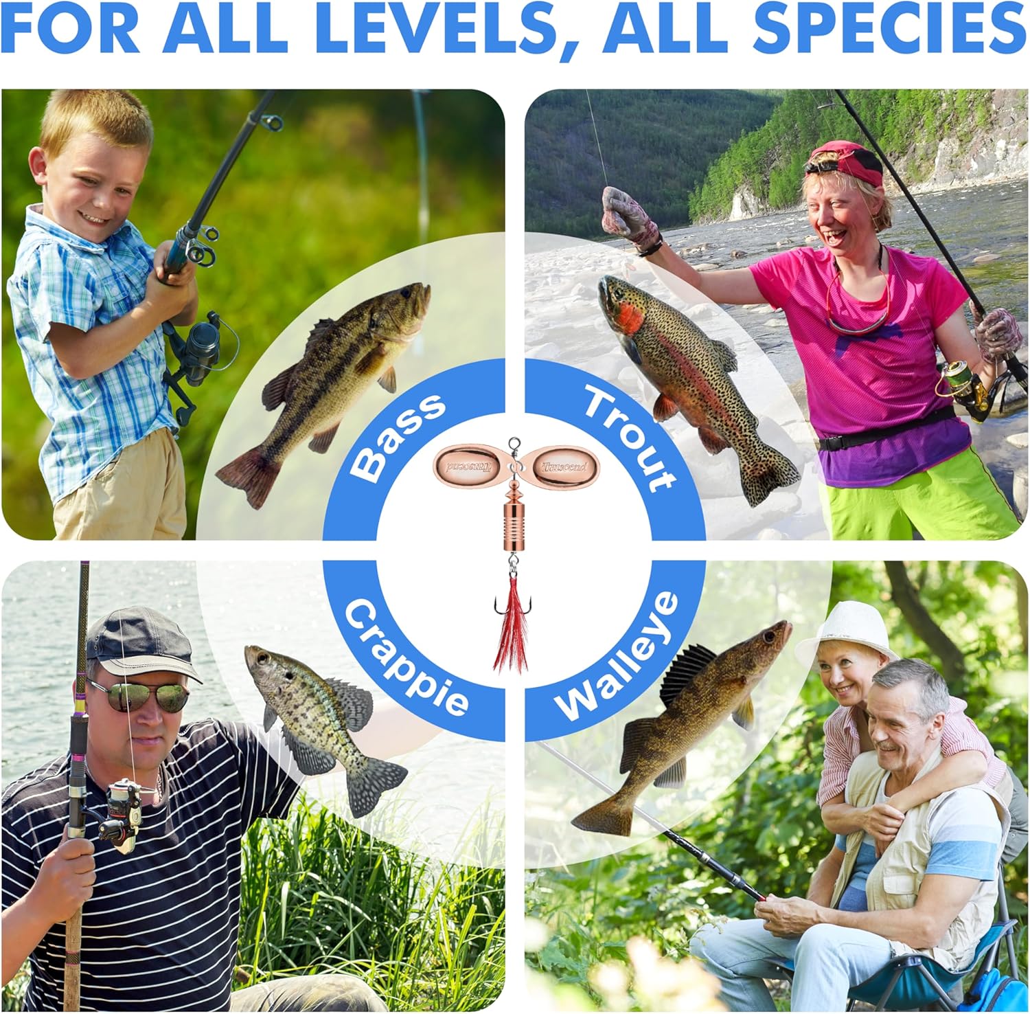 Thumbnail 6 de TRUSCEND Recherche Ultime Leurre à double lame, Vibe Spinner avec hameçon BKK