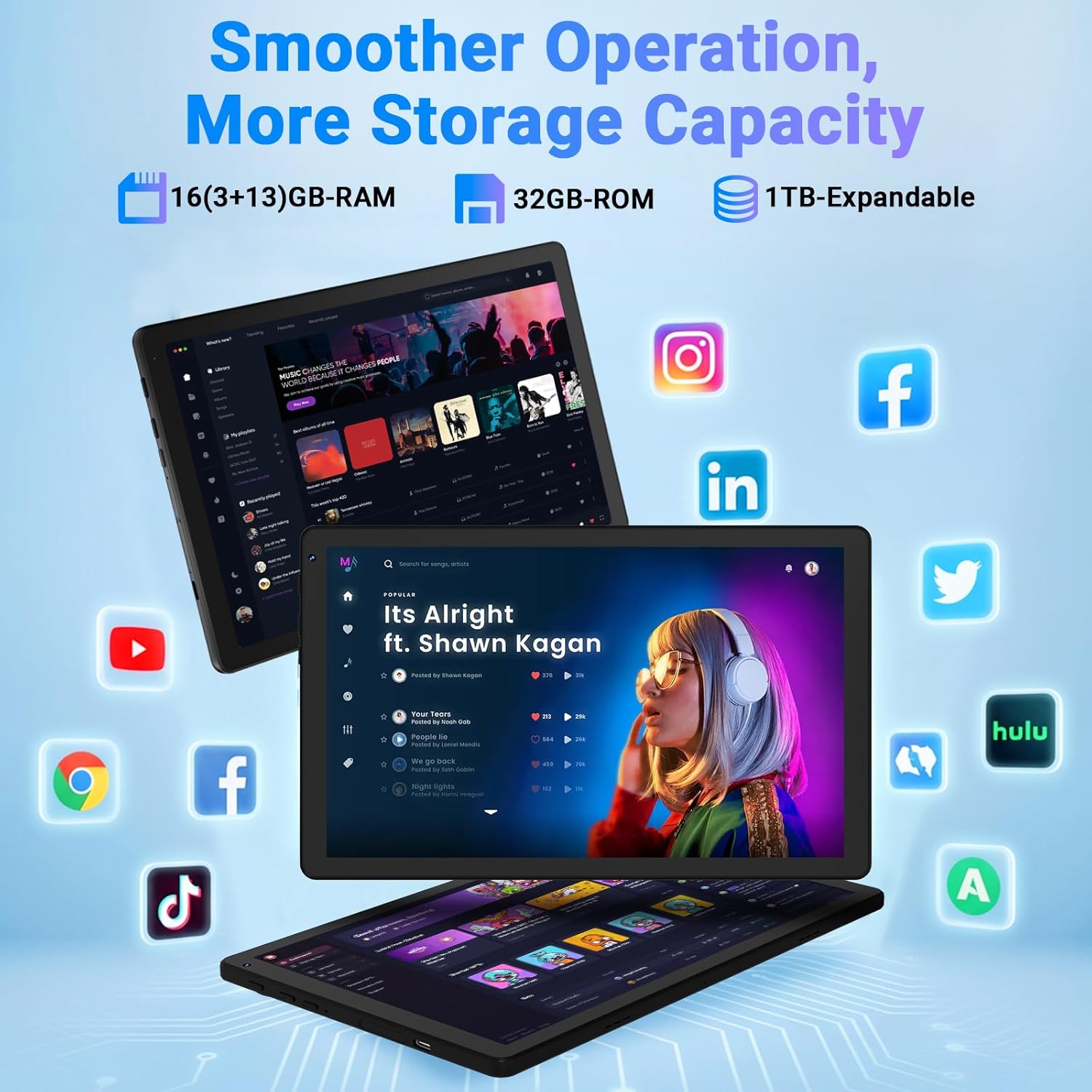 Detalle de MUISOO Latest 2026 Android Tablet with Keyboard Bundle (Black)