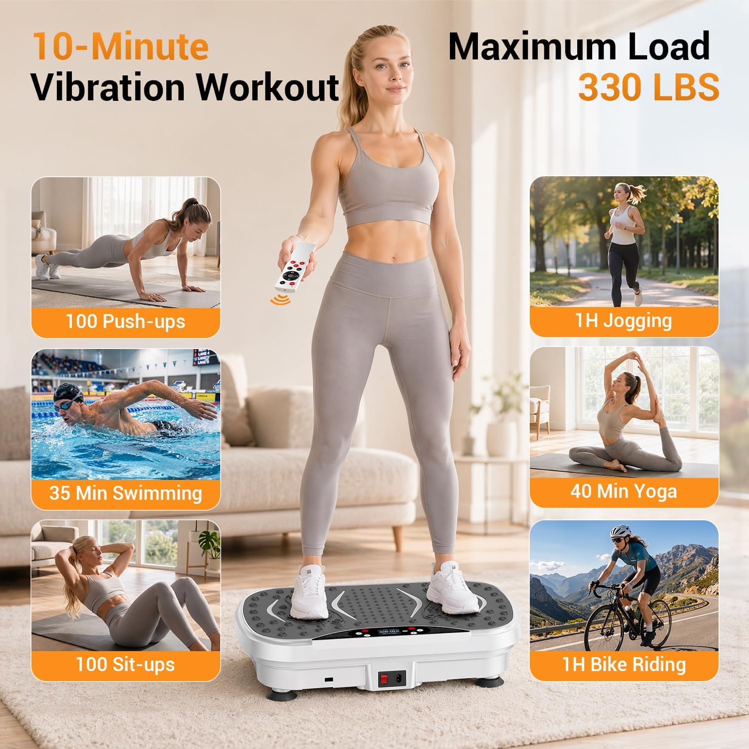 Detalle de Vibration Plate Exercise Machine: Full Body Shaker for Home Use