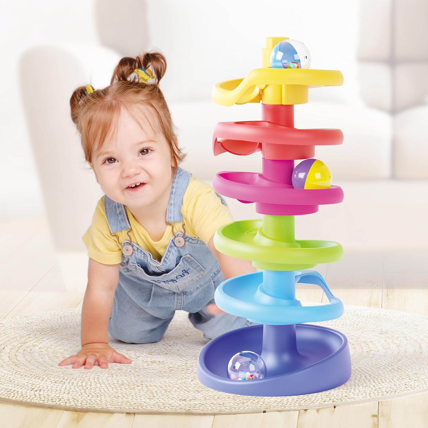 Detalle de Quercetti Spiral Tower: Pista Biglie Educativa per Bambini 12 Mesi+
