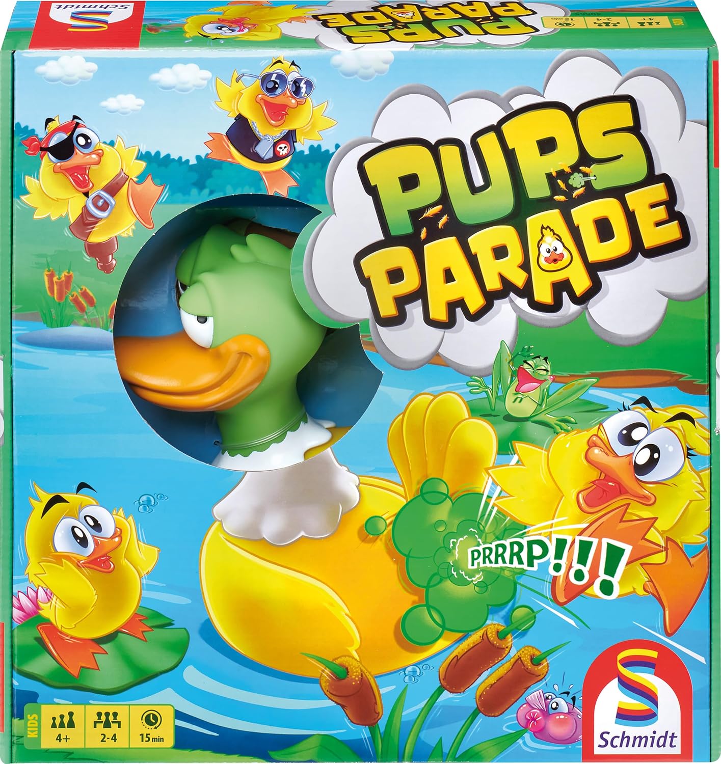 Detalle de Schmidt Spiele 40665 Pupsparade – Kinderspiel ab 4 Jahren, Actionspiel für 2–4 Spieler