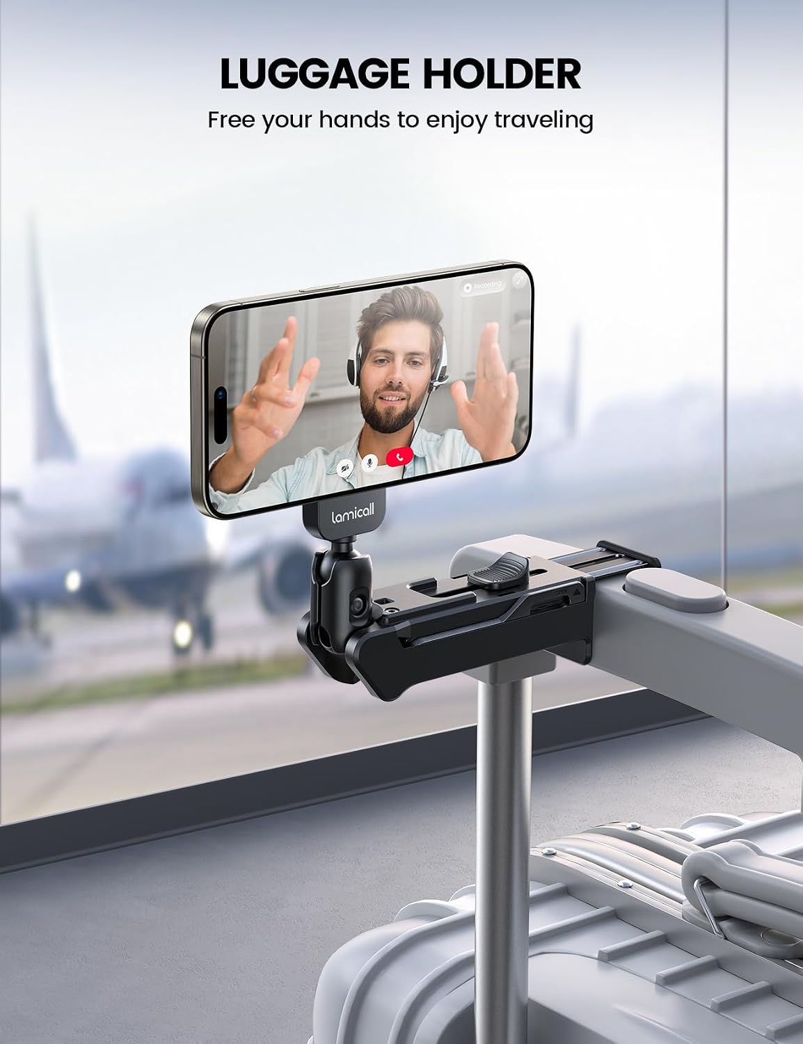 Thumbnail 5 de Lamicall STRL02 magnetische telefoonhouder voor vliegtuig, opvouwbaar, 360°