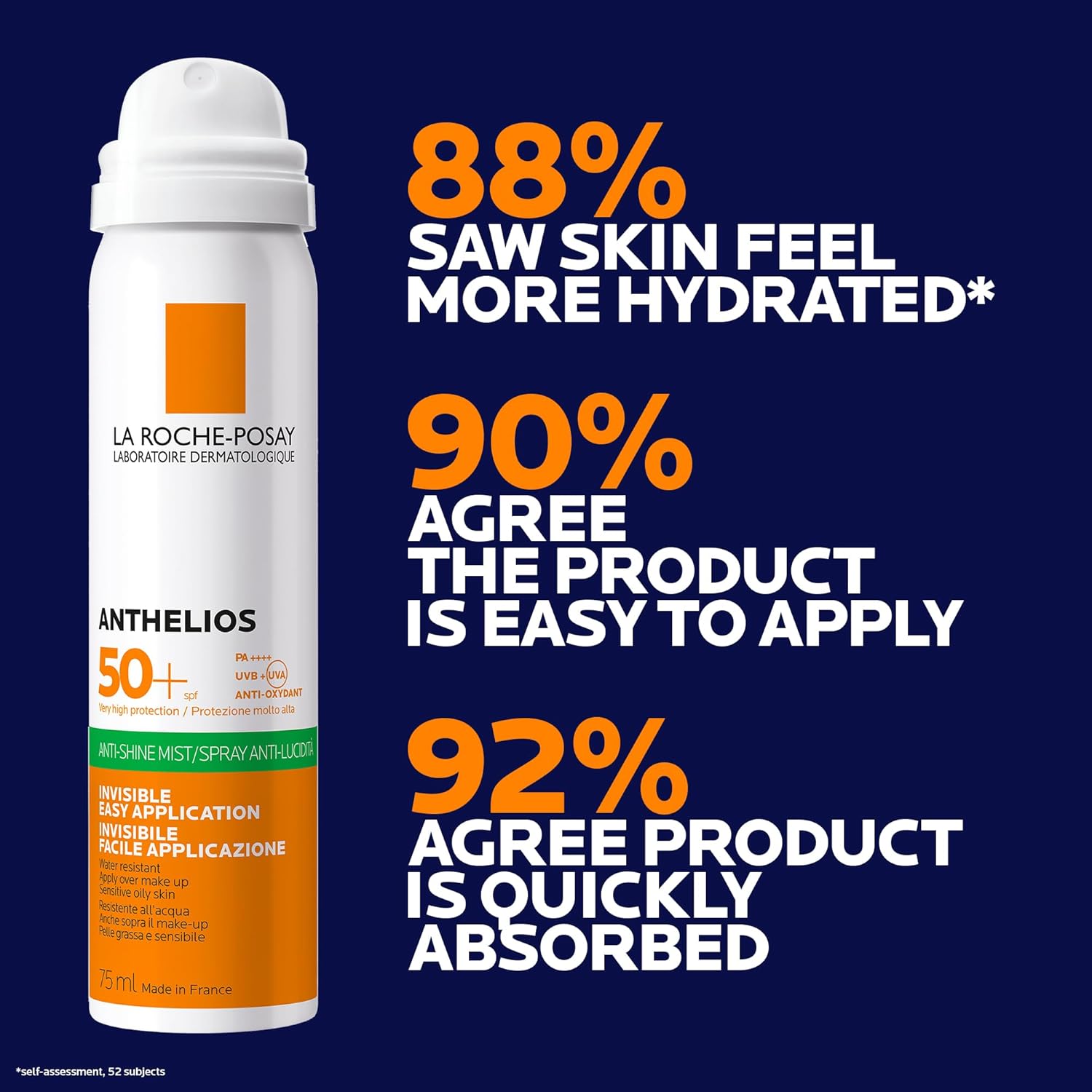 Detalle de La Roche-Posay Anthelios Invisible Fresh Mist SPF50 (75ml)
