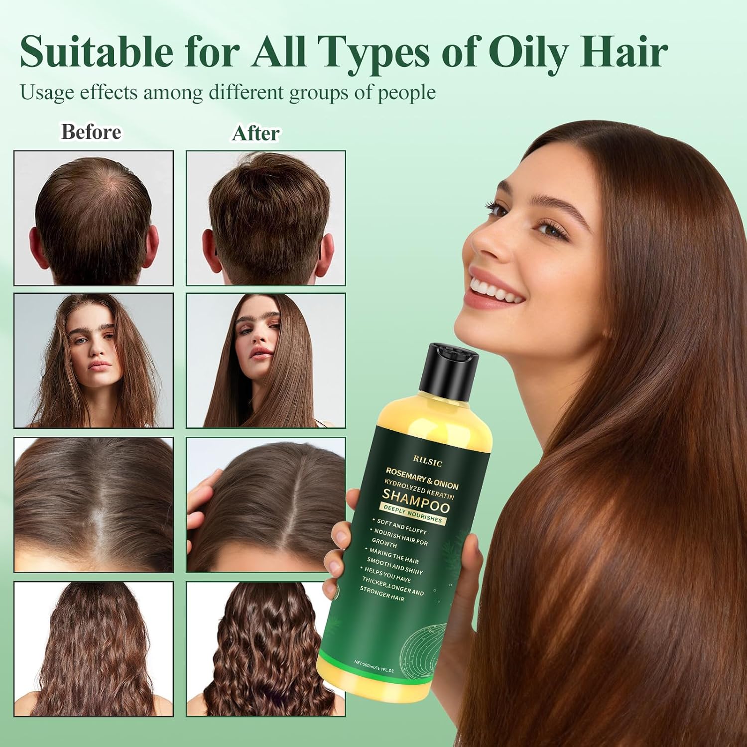 Detalle de Shampoo Rosemary & Cipolla 500ML: rinforza, équilibre e morbidezza quotidiana