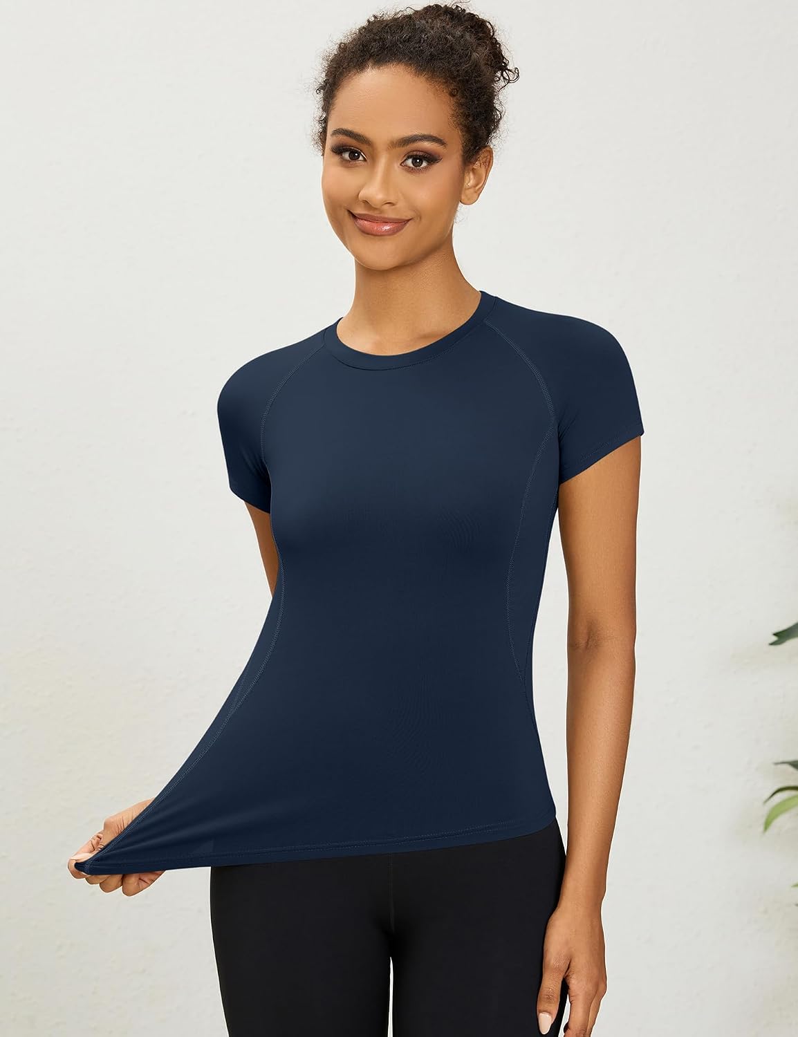 Thumbnail 1 de Rapbin Women’s Gym Tops – Quick-Dry Short Sleeve Workout, Running, Yoga T-Shirt