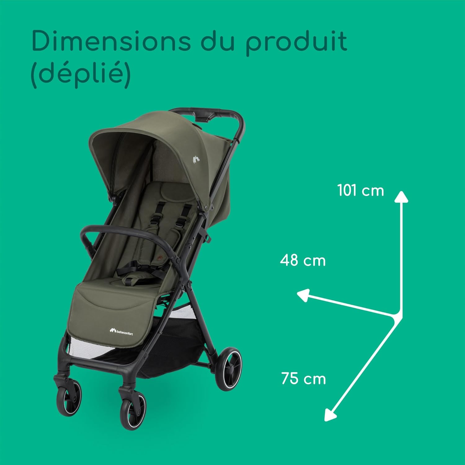 Thumbnail 6 de Bebeconfort Azur: Poussette Canne Compacte et légère 0–3 ans, pliage automatique à une main