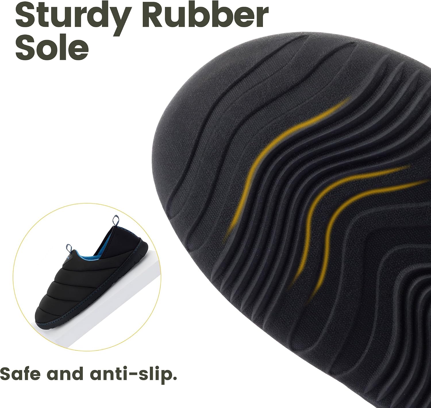 Thumbnail 6 de RockDove Men's Pufflite Two-Tone Quilted Loafer Slipper with Indoor/Outdoor Sole
