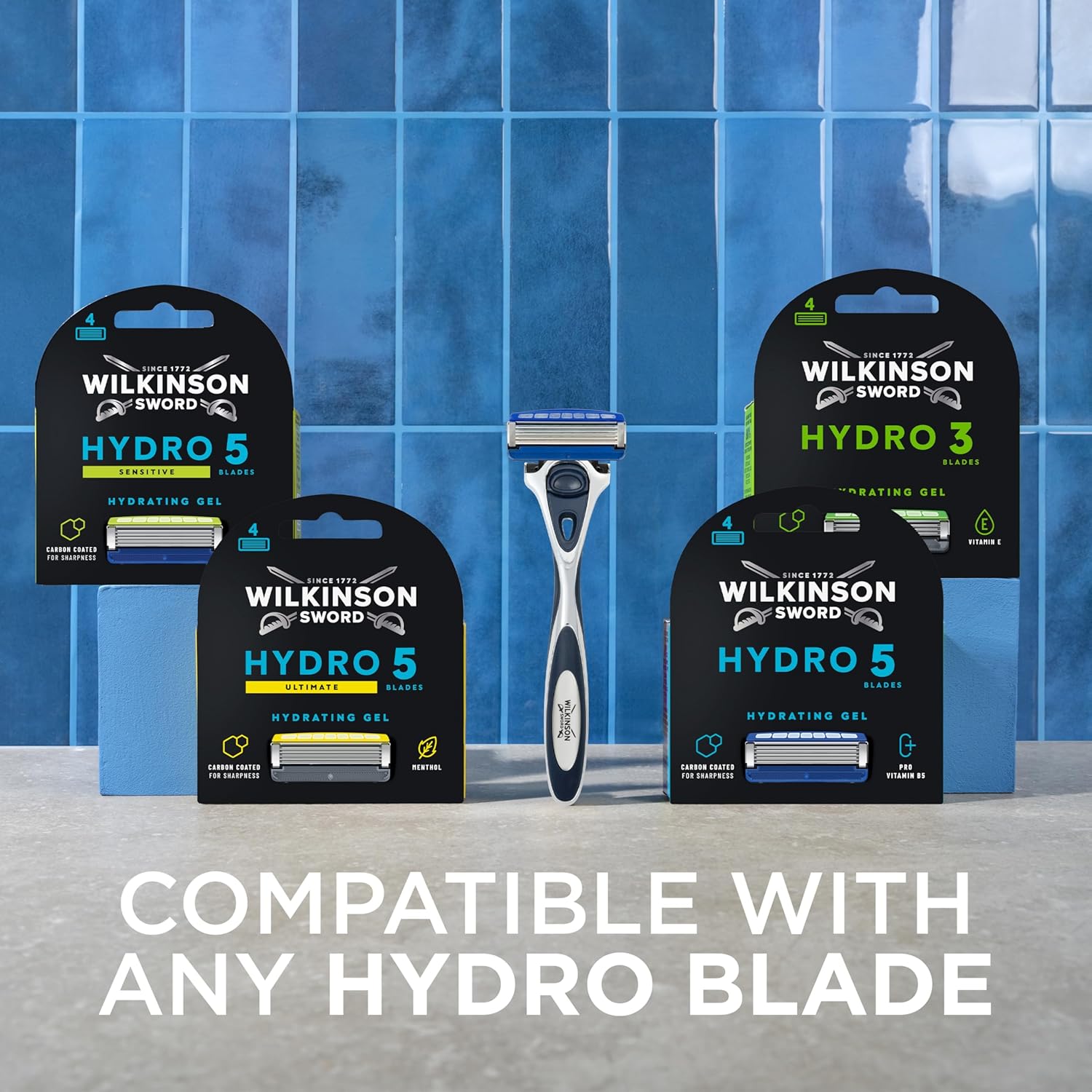 Thumbnail 4 de Wilkinson Sword Hydro 5 Men’s Razor with Reusable Handle and 13 Refill Blade Pack