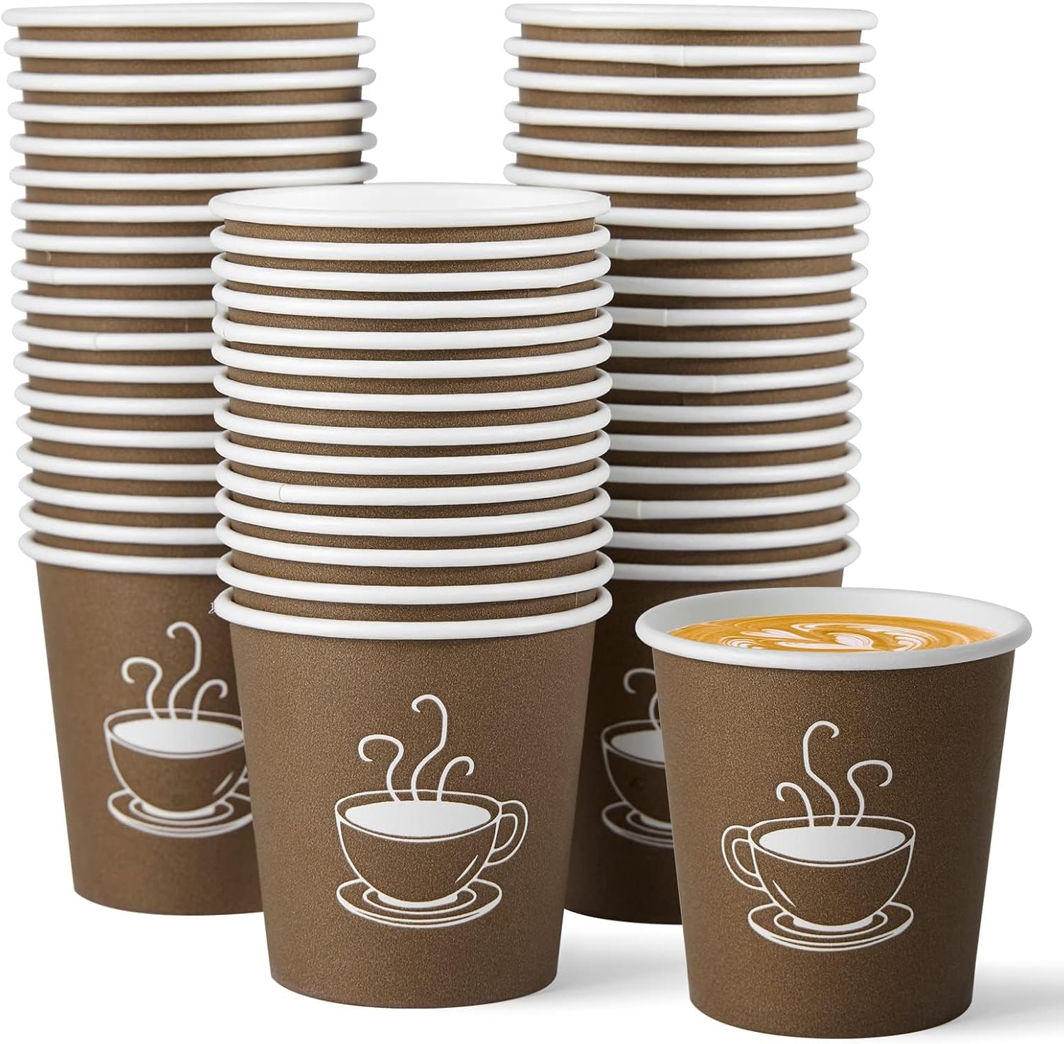 Thumbnail 6 de TV TOPVALUE 600 Pack 4 oz Paper Cups (Small Disposable Coffee/Espresso Cups) for Hot & Cold Drinks