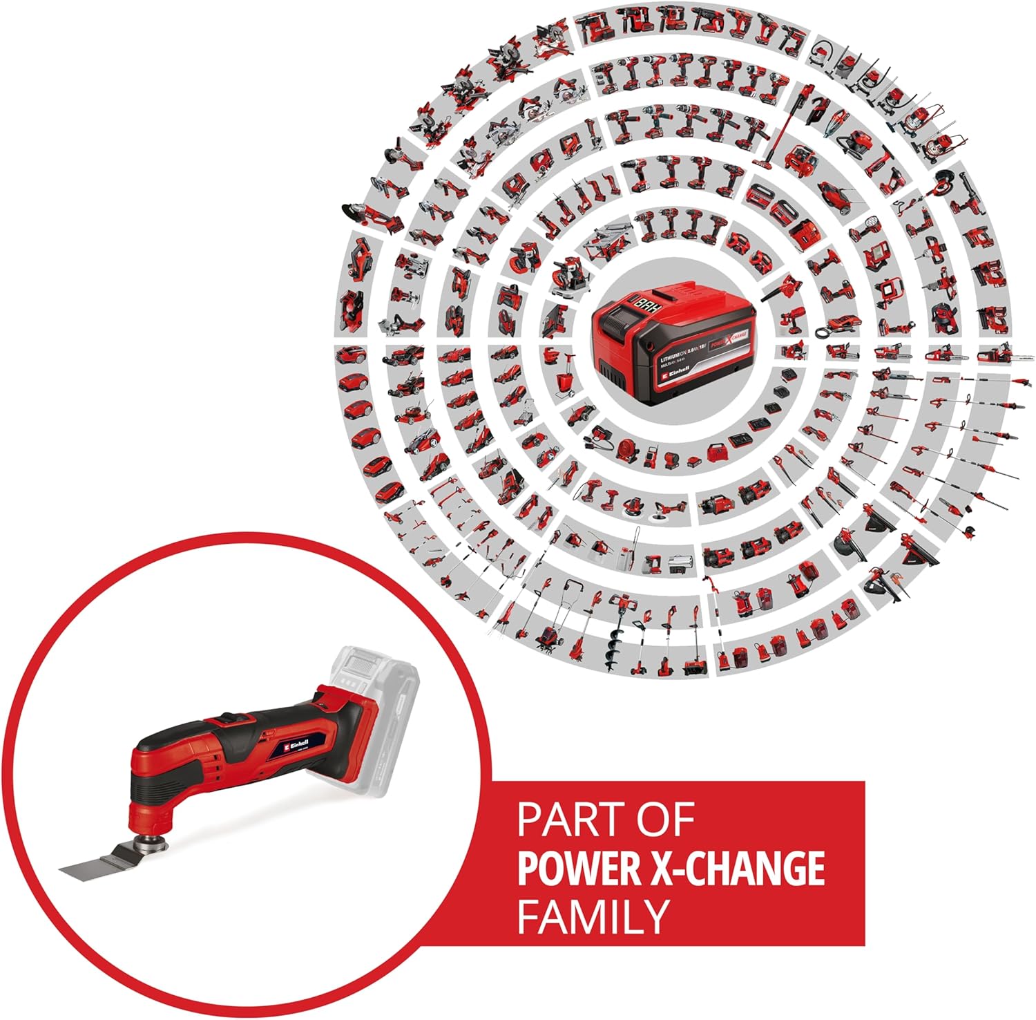 Thumbnail 1 de Einhell TC-MG 18 Li-Solo 18V Power X-Change cordless multi-tool (oscillating) with accessories
