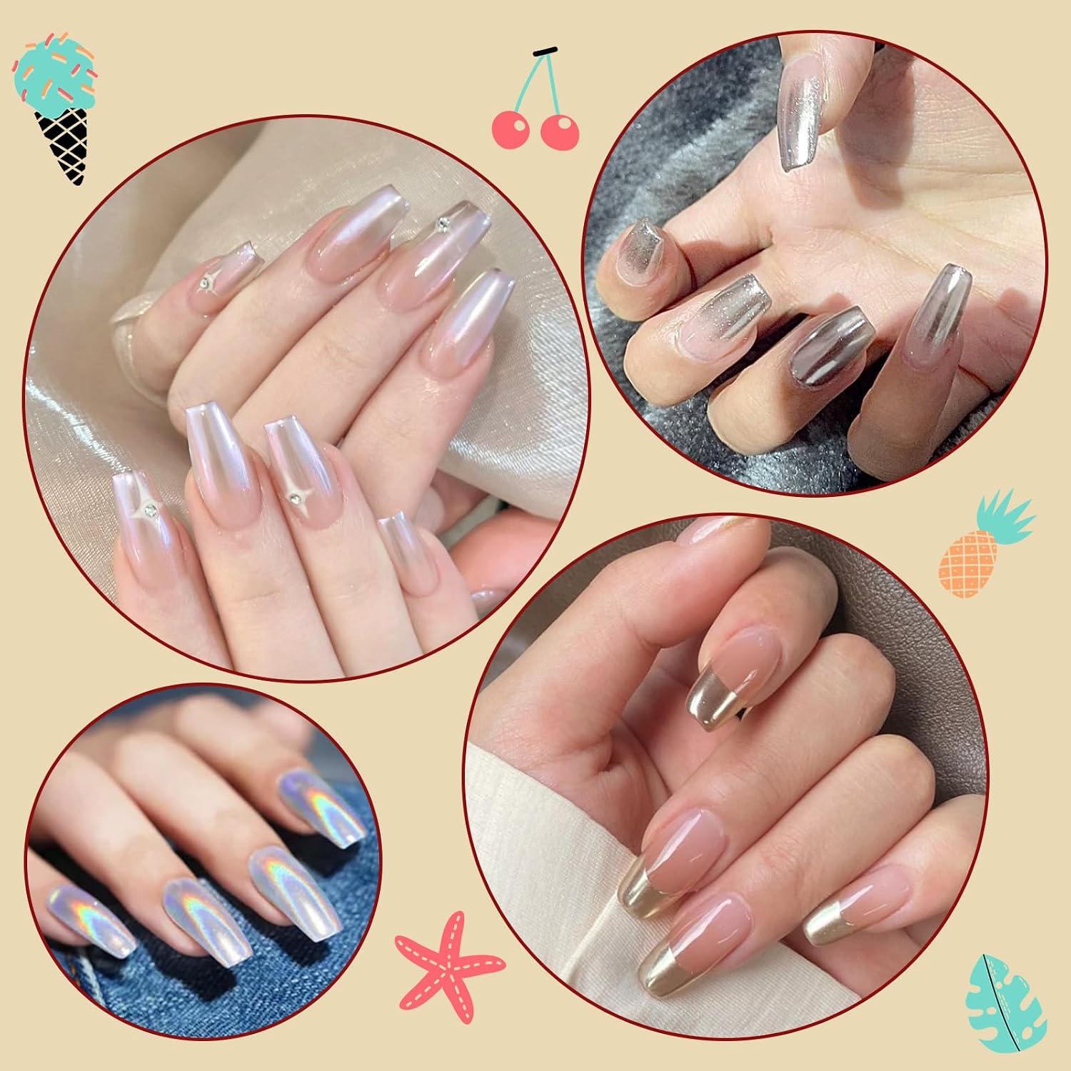 Thumbnail 2 de Artdone 16 Jars Chrome Nail Powders 💅