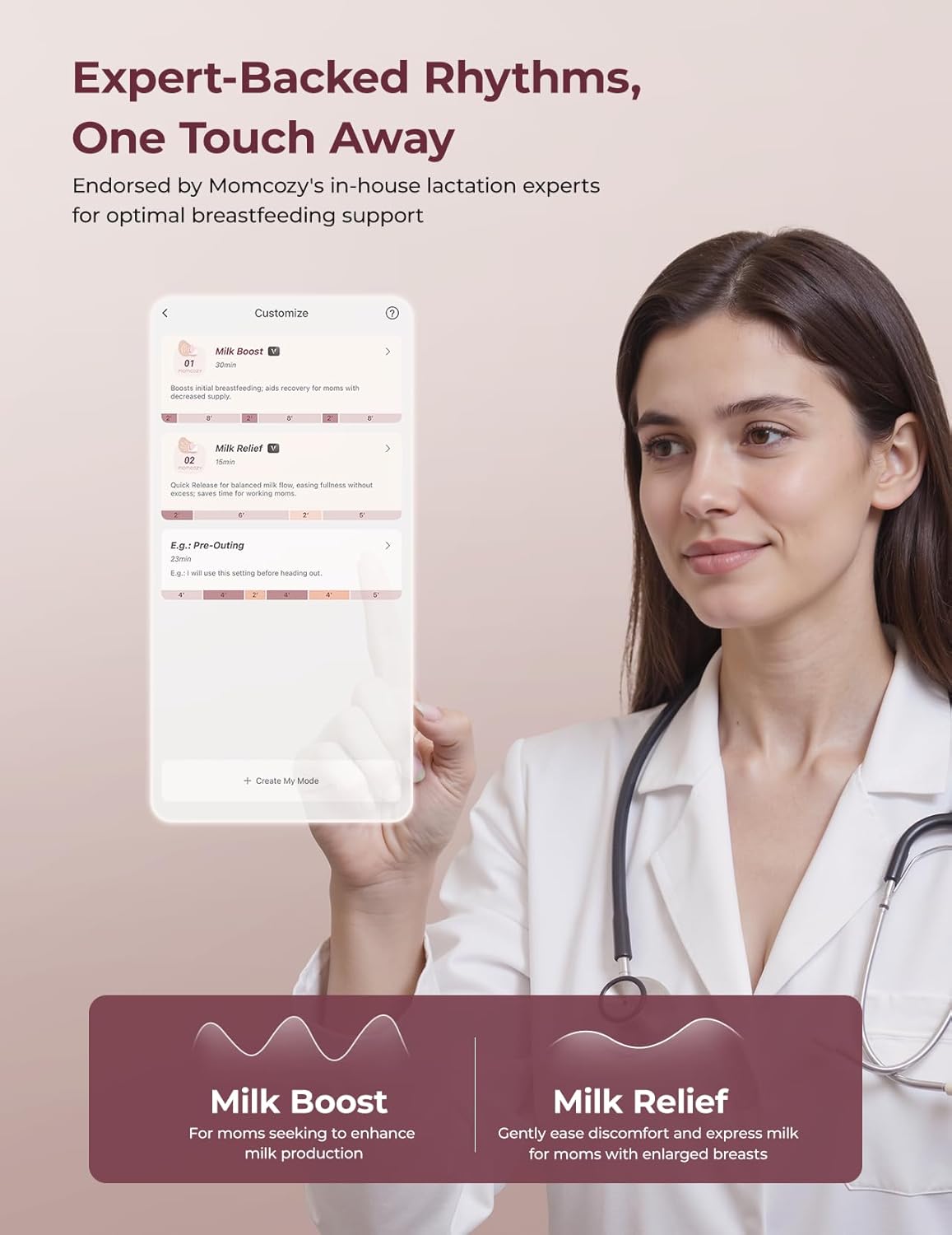 Detalle 2 de Momcozy M9 wearable breast pump 24mm