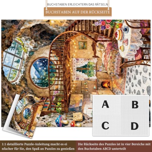 Thumbnail 6 de HUADADA Puzzle 1000 Teile – Erwachsenes Felsenheim, 70 × 50 cm