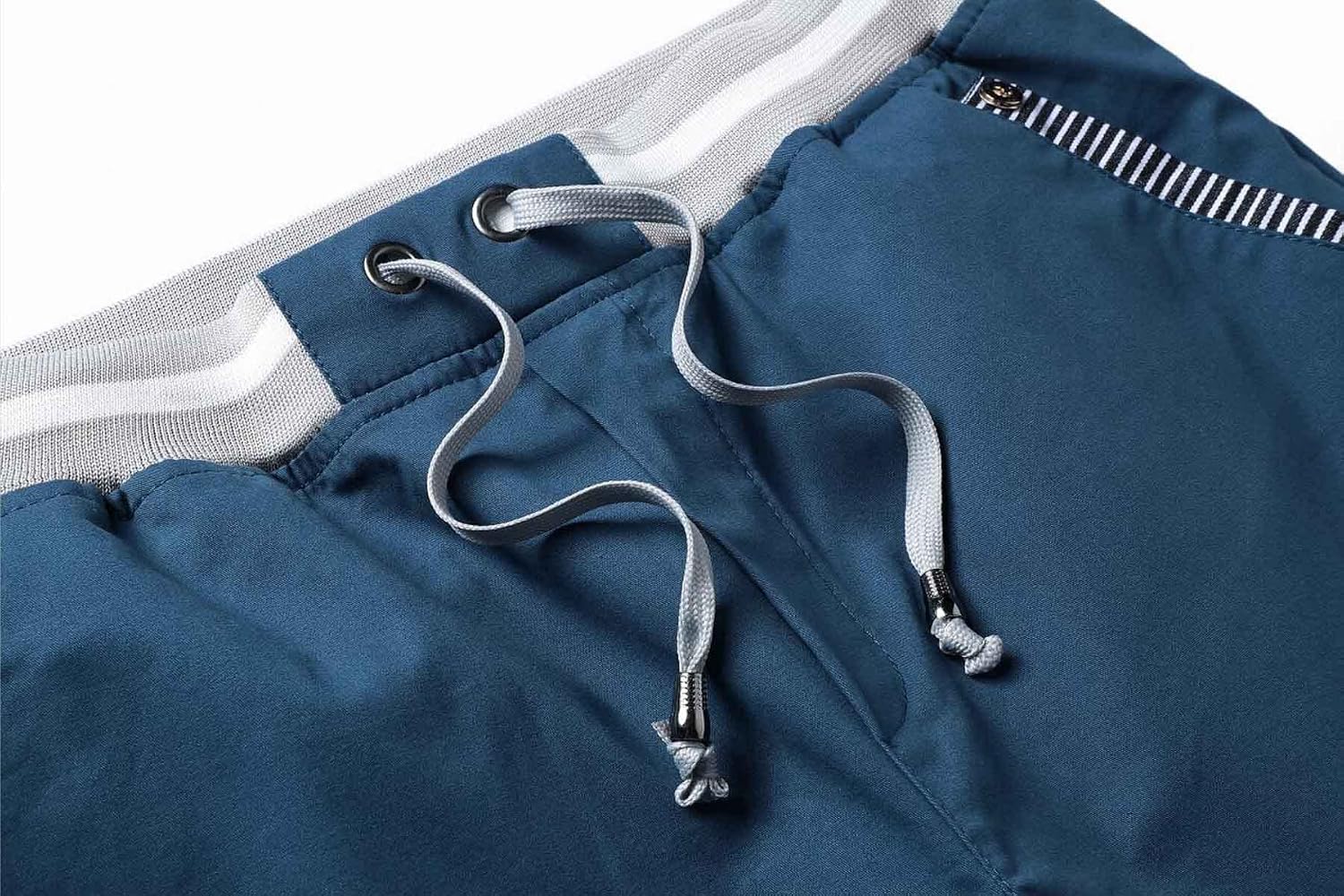 Detalle de JustSun Kurze Hosen Herren Shorts Chino Baumwolle mit Tunnelzug