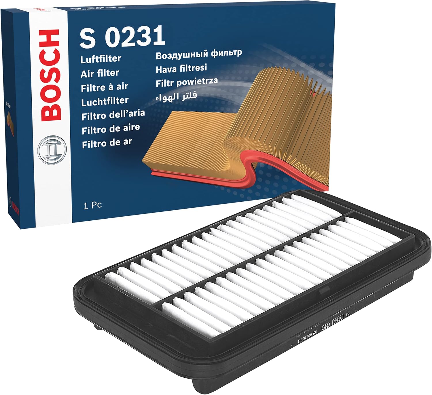 Detalle de Bosch Filtro Aria per Auto S0231: protezione affidabile dell’impianto da particelle esterne