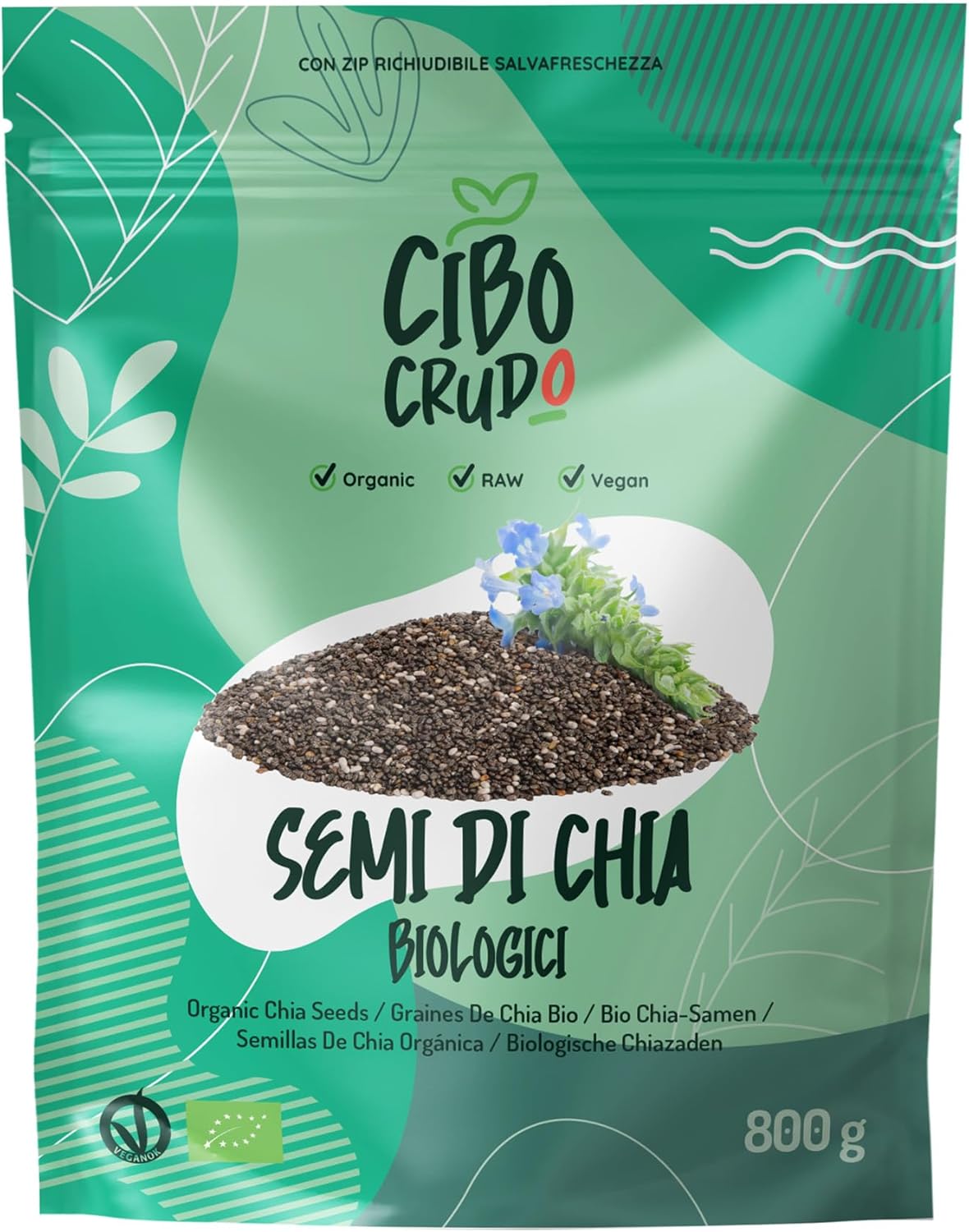 Thumbnail 6 de Semi di Chia Biologici 200 g – Fonte di Omega 3 e 6, Magnesio, Potassio e Calcio