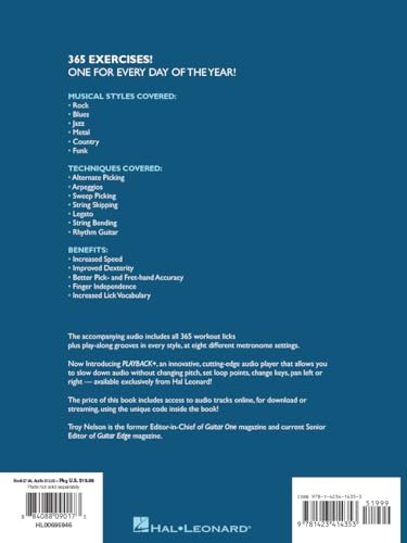 Detalle de Guitar Aerobics: 52 semanas de ejercicios diarios para desarrollar y mantener la técnica de guitarra — Hal Leonard