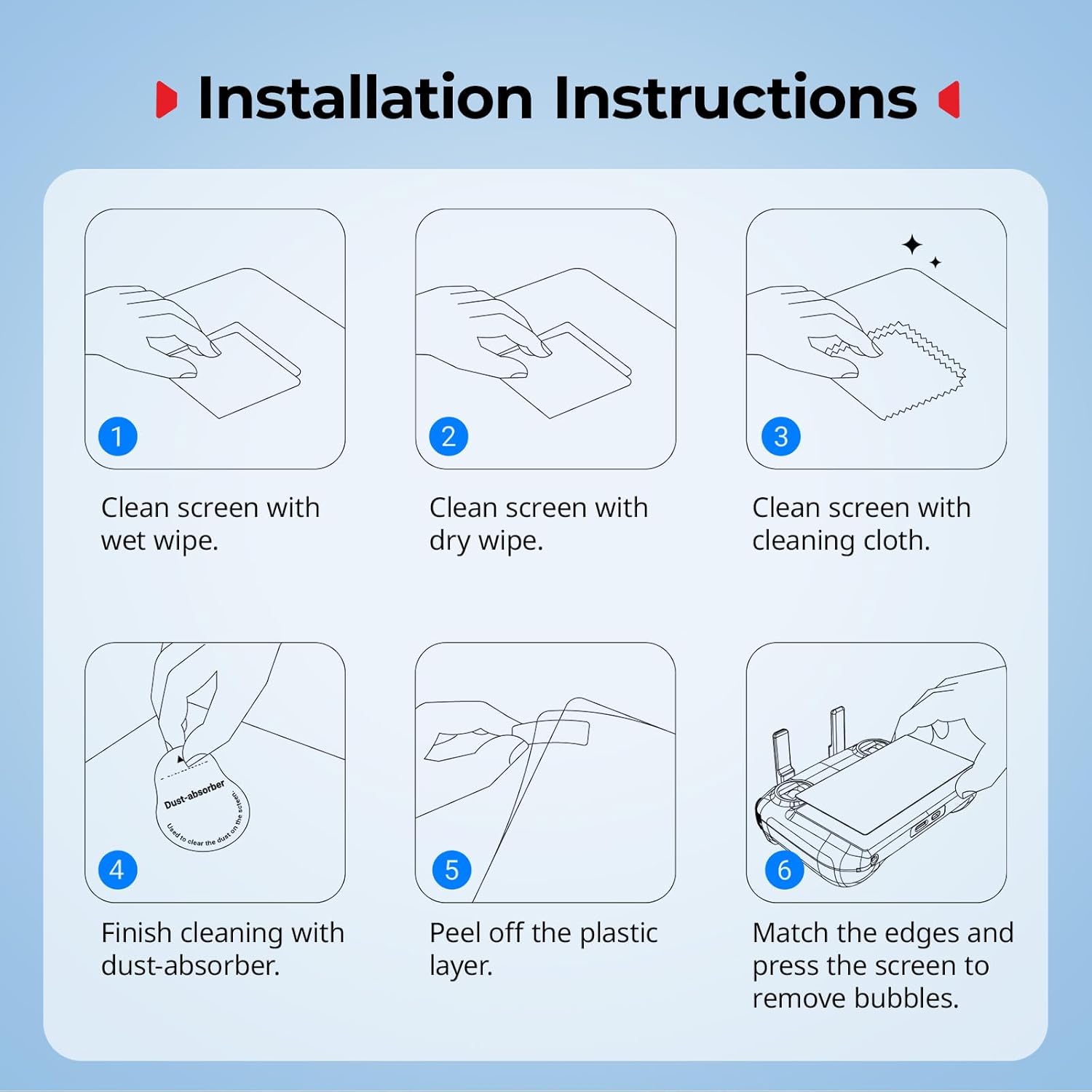Thumbnail 6 de SmallRig HD Screen Protector Kit per DJI RC/RC 2 (6111) — Protezione lucida per lo schermo