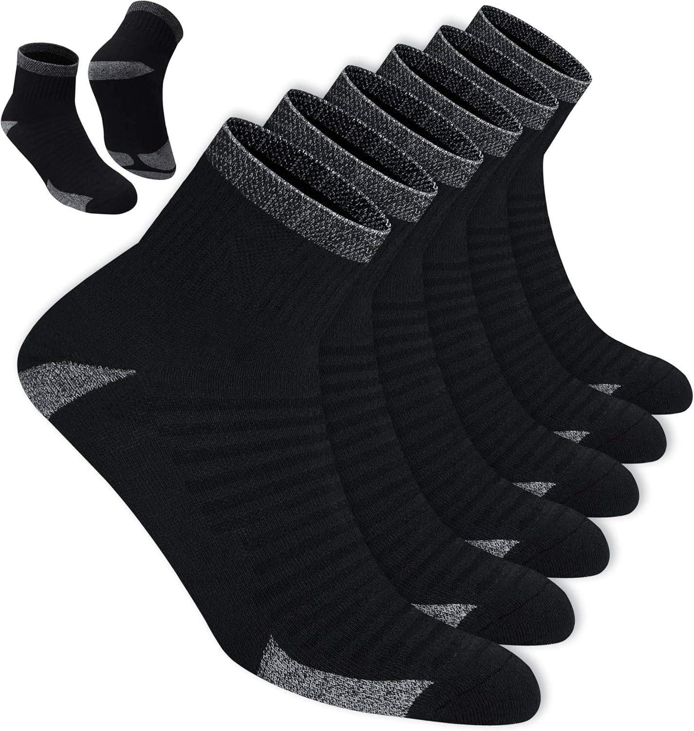 Thumbnail 3 de Chaussettes de sport homme Blitzsox pour la course à pied, lot de 6 (coton respirant et rembourrage)