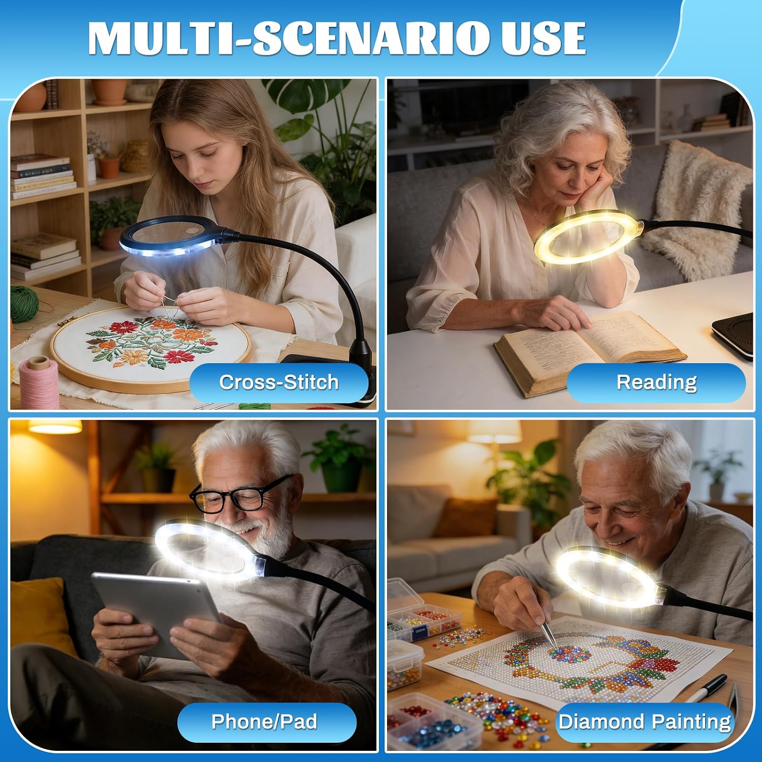 Detalle 2 de Magnifying Glass with Light 15X