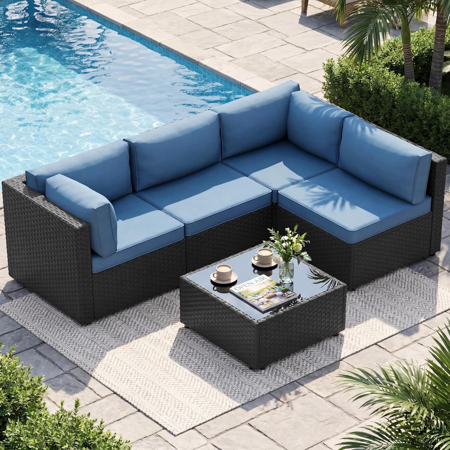 Detalle de Outdoor Patio Furniture Set, 5-Piece
