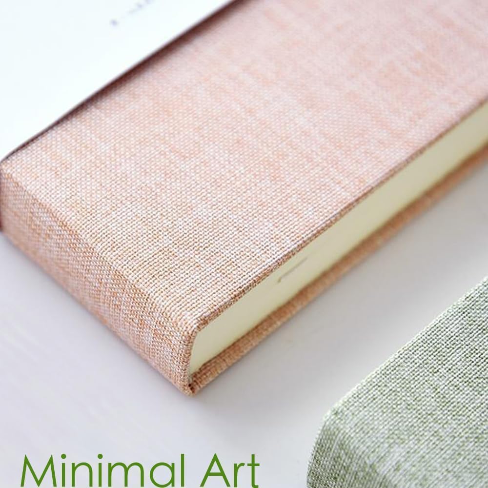 Detalle de ipoul ipoul-003-string-linen A5 Linen Notebook, Green, Lay-Flat Hardcover