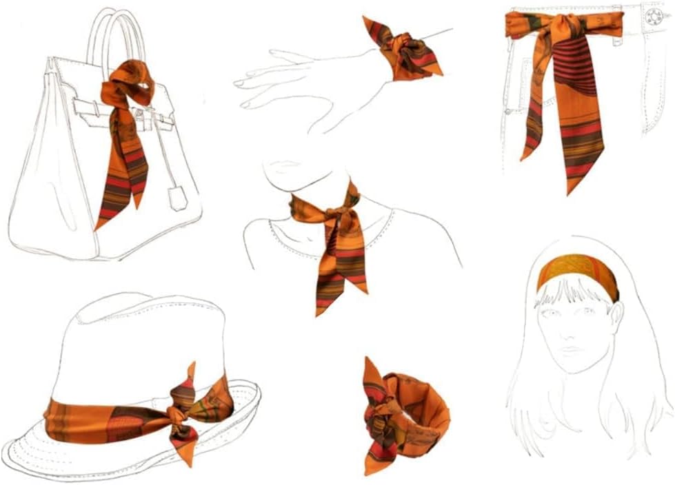 Detalle 2 de JERLA Mulberry Silk Scarf, 34.7 × 1.97 inches