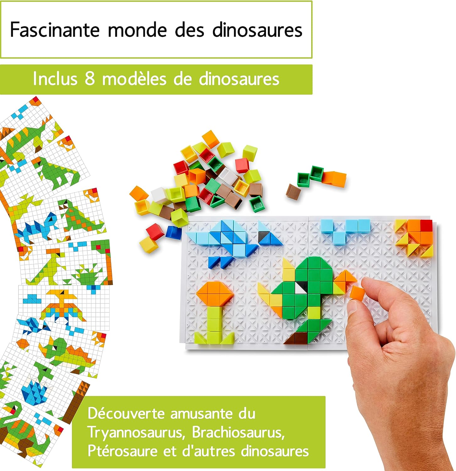 Detalle 2 de CUBIDI Jeu de mosaïque dinosaures
