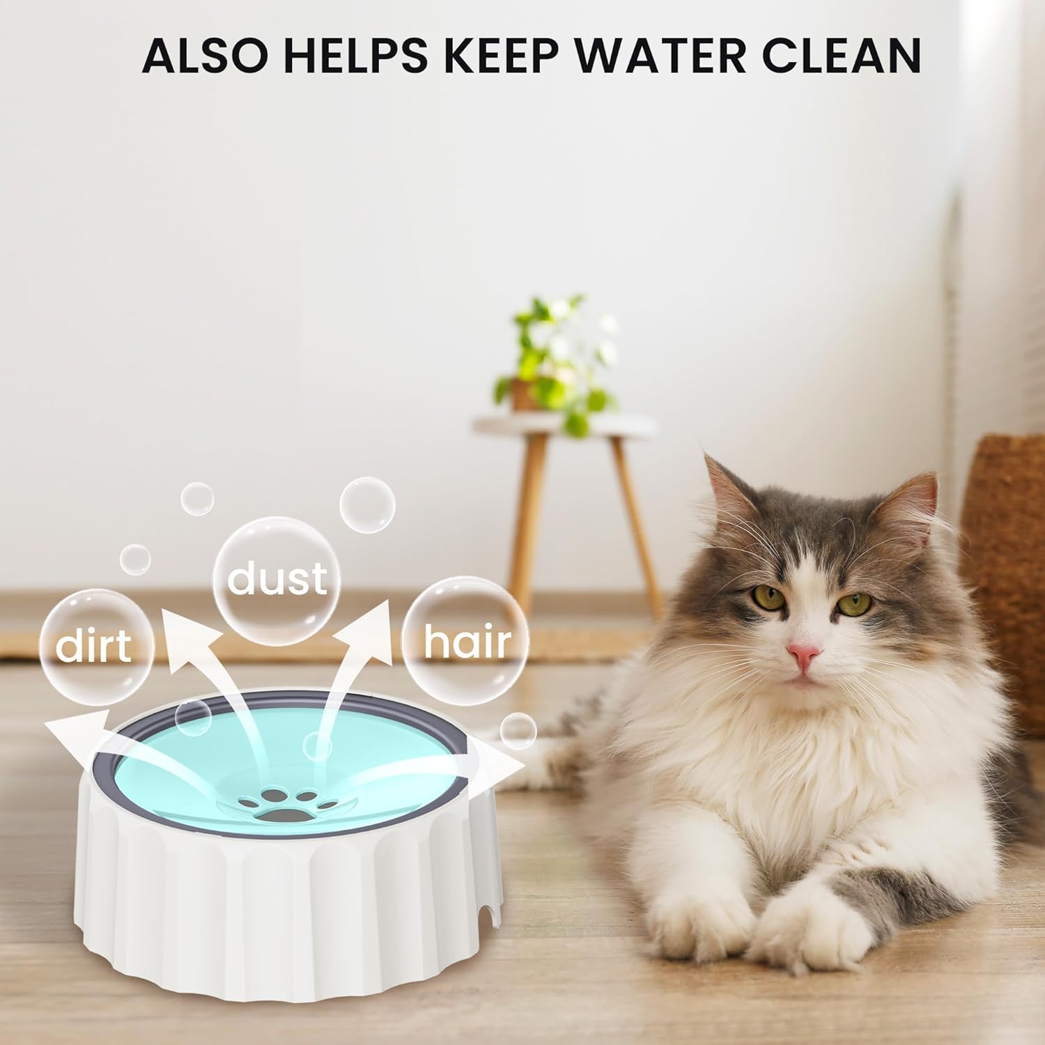 Thumbnail 4 de FORWH Wassernapf für Hunde und Kleintiere – 2 L, rutschfest, kein Verschütten, langsames Trinken, kein Tropfen